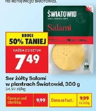 Ser żółty Salami w plastrach Światowid