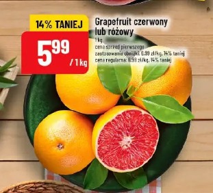 Grapefruit czerwony lub różowy