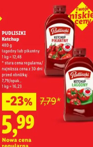 Pudliszki Ketchup łagodny lub pikantny