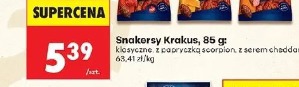 Snackorsy Krakus z papryką scorpion, z serem cheddar