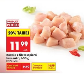 Kostka z fileta z piersi kurczaka