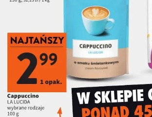 Cappuccino LA LUCIDA o smaku śmietankowym wybrane rodzaje