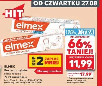 Elmex Pasta do zębów różne rodzaje 75 ml opakowanie