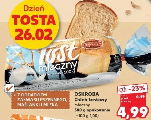 Oskroba Chleb tostowy mleczny