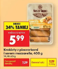 Krokiety z pieczarkami i serem mozzarella