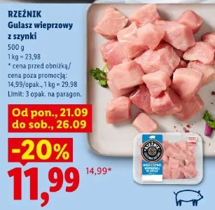 Rzeźnik Gulasz wieprzowy z szynki