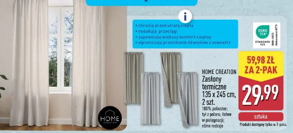 Home Creation zasłony termiczne 2 szt.
