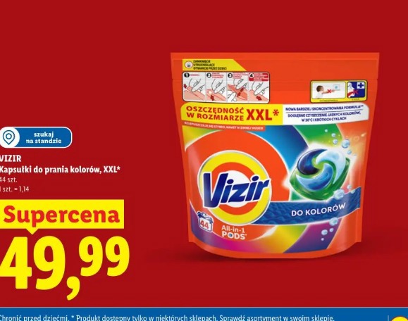 Vizir Kapsułki do prania kolorów, XXL