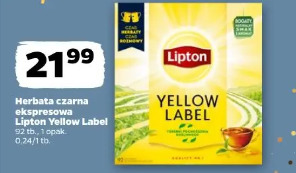 Herbata czarna ekspresowa Lipton Yellow Label