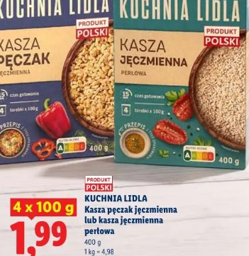 Kuchnia Lidla Kasza pęczak jęczmienna lub kasza jęczmienna perłowa