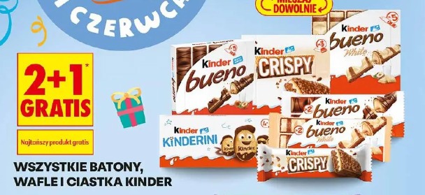 Wszystkie batony, wafelki i ciastka Kinder