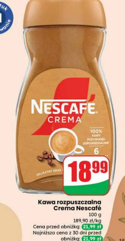 Kawa rozpuszczalna Crema Nescafé