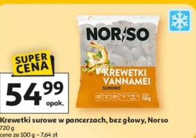 Krewetki surowe w pancerzach, bez głowy Norso