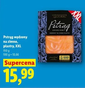 Pstrąg wędzony na zimno, plastry, XXL