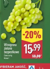 Winogrona zielone bezpestkowe