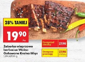 Żeberka wieprzowe barbecue Wolno Gotowane Kraina Mięs