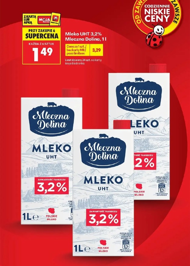 Mleko UHT 3,2% Mleczna Dolina