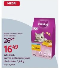Whiskas, karma pełnoporcjowa dla kotów, 1,4 kg