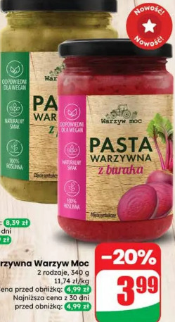 Pasta warzywna Warzyw Moc z buraka
