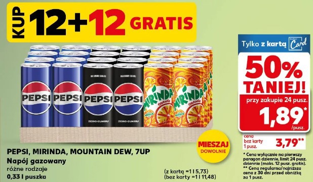 Pepsi, Mirinda, Mountain Dew, 7up Napój gazowany