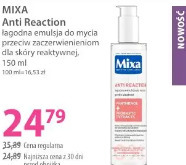 Mixa Anti Reaction łagodna emulsja do mycia przeciw zaczerwienieniom dla skóry reaktywnej