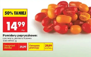 Pomidory papryczkowe: czerwone, pomarańczowe