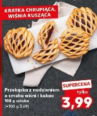 Przekąska z nadzieniem o smaku wiśni i kakao