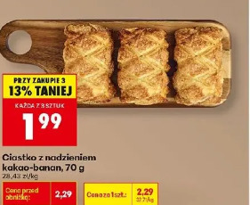 Ciastko z nadzieniem kakao-banan