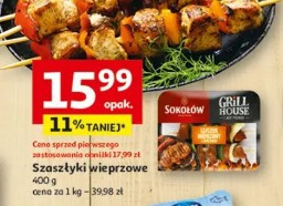 Szaszłyki wieprzowe Sokołów Grill House