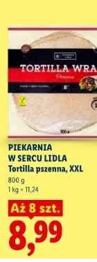 Piekarnia w Sercu Lidla Tortilla pszenna, XXL
