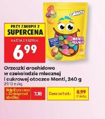 Orzeszki arachidowe w czekoladzie mlecznej i cukrowej otoczce Monti