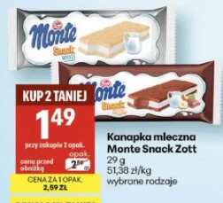 Kanapka mleczna Monte Snack Zott