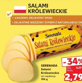 Serenada Salami Królewieckie ser wędzony