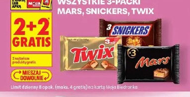 Wszystkie 3-packi Mars, Snickers, Twix
