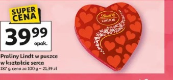 Praliny Lindt w puszce w kształcie serca