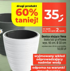 Donica stojąca Vena biała lub grafitowa
