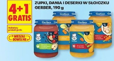 Zupki, dania i deserki w słoiczku Gerber