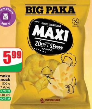 Chrupki Maxi o smaku serowym Eurosnack