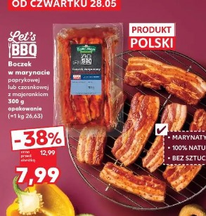 Let's BBQ Boczek w marynacie paprykowej lub czosnkowej z majerankiem