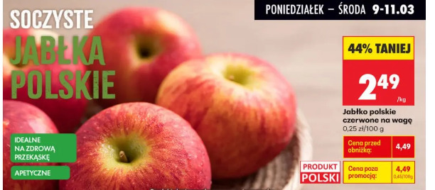 Jabłka polskie czerwone