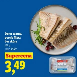 Dorsz czarny, porcje fileta bez skóry