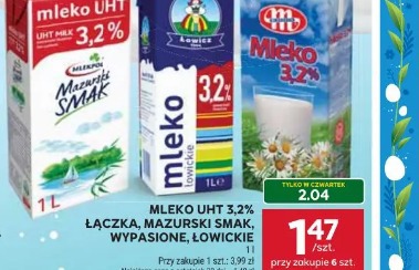 Mleko UHT 3,2% Łączka, Mazurski Smak, Wypasione, Łowickie