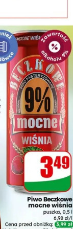 Piwo Beczkowe mocne wiśnia