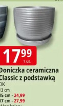 Doniczka ceramiczna Classic z podstawką OK