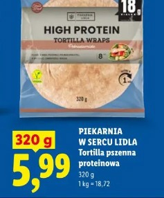 Piekarnia w Sercu Lidla Tortilla pszenna proteinowa