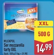 MLEKPOL Ser mozzarella tarty XXL