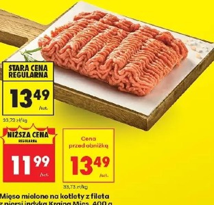 Mięso mielone na kotlety z fileta z piersi indyka Kraina Mięs, 400 g
