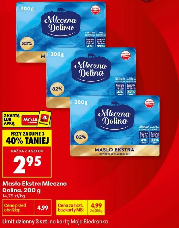 Masło Ekstra Mleczna Dolina