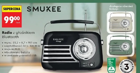 Radio z głośnikiem Bluetooth Smukee