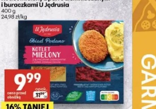 Kotlet mielony z purre ziemniaczanym i buraczkami U Jędrusia